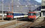 Insgesammt 3 solcher EW I/II-Pendelzge mit BDt-Steuerwagen sind am 30.01.2013 in Bellinzona abgestellt.