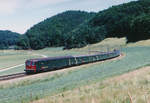 SBB: Zugsformationen aus dem Jahre 2000.
Regionalzug mit EW II-Wagen bei Wynigen im Juli 2000.
Foto: Walter Ruetsch