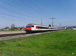 SBB - IC nach Bern an der Spitze des Steuerwagen Bt 50 85 28-94 922-7 unterwegs bei Lyssach am 25.03.2017