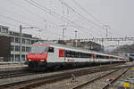 IC Steuerwagen Bt 50 85 28-94 951-6 verlässt am 25.01.2023 den Bahnhof Baden.