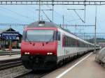 SBB - Einfahrender Schnellzug im Bahnhof von Herzogenbuchsee am 11.07.2008