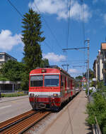 BDeh 4/4 11 war am 17.06.2017 mit einem Zug als S2127 auf dem Weg von St. Gallen nach Appenzell. Hier fuhr der Zug gerade in den Haltepunkt St. Gallen Riethüsli ein. Seit 2018 hat die Bahn in diesem Bereich einen neuen Streckenverlauf. 
