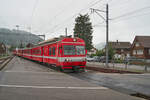 Auf dem Weg von Herisau SG nach Wasserauen fuhr BDe 4/4 41 mit seinem Zug als S1133 am 29.07.2014 in den Bahnhof Appenzell ein.