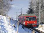 BDhe 3/6 mit Ziel Heiden taucht aus der Nebelsuppe auf. (25.12.2007)