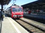 Der BDhe 3/6 25 der ehemaligen RHB am 26. April 2008 im Bahnhof Rorschach. 