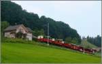 Regio 611 trifft in Schwendi bei Heiden ein. Der riesige Rosenbusch am Stationsgebude existiert bereits seit ich in Heiden aufgewachsen bin und das sind immerhin mehr als 40 Jahre her. (12.06.2008)