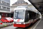 ST. GALLEN (Kanton St. Gallen), 04.10.2012, Wagen 31 der Appenzeller Bahnen als S12 am Bahnhof St. Gallen; hierbei handelt es sich um die ehemalige Trogenerbahn (bis 2006), die heute als Linie S 12 in das Netz der S-Bahn St. Gallen integriert und somit Teil des Tarifverbunds Ostwind ist