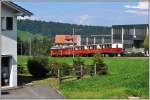 Während den Gartenarbeiten noch schnell ein Bahnbild gemacht. Heiden.(08.09.2014)