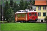 Während der montäglichen Unterhaltsarbeiten am BDeh 3/6 25 kommt wieder der ABDeh 2/4 24 zum Einsatz und das bis 09.00Uhr als Alleinfahrer, hier fotografiert aus dem Garten meines