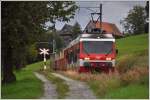 S25 5016 mit BDeh 3/6 25 auf Talfahrt am Rorschacherberg zwischen Wartensee und Sandbüchel. (21.09.2014)