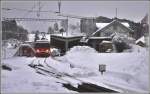 Bahnhof Heiden im Schnee.