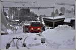 Bahnhof Heiden im Schnee.