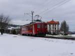 AB / RHB - Triebwagen ABDeh 2/4  24 unterwegs in Heiden am 24.01.2016