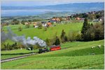 Lok Rosa zwischen Schwendi und Heiden mit Blick über den Bodensee nach Lindau und Bregenz.