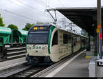 MBC - Triebwagen Be 4/4 33 im Bahnhof von Morges am 12.05.2020