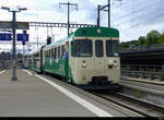 MBC ( BAM ) - Steuerwagen Bt 54 bei der einfahrt im Bahnhof von Morges am 06.05.2022