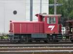 CJ - Tm 2/2 98 85 02 32 181 9 im Bahnhofsareal von Delemont am 22.07.2012