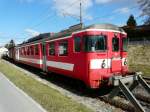 CJ - Triebwagen BDe 4/4 577 102-7 in Bonfol am 02.03.2014