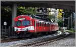 Regio nach Bonfol mit RBDe 222 und ABt 922 verlässt Porrentruy (13.10.2014)