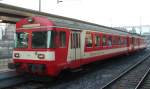Steuerwagen Bt 50 47 29-03 921-5 mit Triebwagen BDe 4/4 577 101-9 im Bahnhof von Porrentruy am 02.02.2007