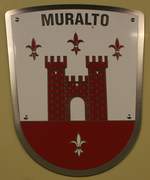Dieses Wappen von Muralto ziert die Seite des FART Triebwagens Be 4/8 52.