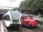 Thurbo GTW 708-3 neben dem RBe 2/4 202 der OeBB in Winterthur am 08.07.07