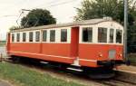 Triebwagen BDe 4/4 12 der OC = Orbe - Chavornay Bahn im August 1985 im Bahnhof Chavornay