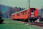 Zug der Schweizer Zahnradbahn Rorschach-Heiden (Privatbahn RHB), Ort unbekannt (20.04.1984)
