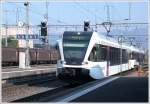 3 RABe 526 von Thurbo als S2 von Heerbrugg nach Wattwil bei der Einfahrt in St.Margrethen.