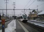 RABe 526 764-6 verl�sst am 15.1.2010 Oberwinterthur mit einer leicht verps�teten S29 nach Stein am Rhein.