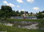 RABe 526 790-1 ''Zihlschlacht Sitterdorf'' am 28.5.2012 als S26 nach Winterthur zwischen Rikon und Kollbrunn.