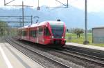 Regio der S12 von Chur nach Sargans bei der Einfahrt in Maienfeld.15.04.14