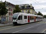LEB - Triebwagen RBe 4/8 42 unterwegs in Lausanne am 06.09.2020