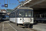 Be 4/4 1006 der Montreux.Oberland-Bernois-Bahn (MOB), ehemals ASm 301, SNB 83, in Montreux auf den nächsten Einsatz wartend am 17. Januar 2022.
Foto: Walter Ruetsch