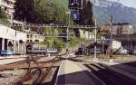 Schmalspur-Bahnhof Montreux im Mai 2000