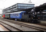 OeBB - Dampfextrazug als Zugslok Eb 2/4  35 im Bahnhof Solothurn am 29.02.2020