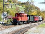 OeBB - Seetal Krokodil De 6/6  15301 mit Oldtimer Personenzug unterweg bei der DVZO in Bauma am 11.100.2008