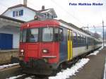 RBe 205 in Balsthal bei der Ausfahrt nach Oensingen am 21.02.09