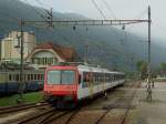 Ein NPZ der OeBB am 29.08.2008 bei der Ausfahrt aus Balsthal.  