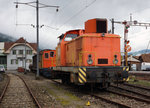 OeBB: Da neu mit der roten Em 4/4 20 sämtliche Rangierfahrten in der Klus sowie in Balsthal vorgenommen werden, konnte die orange Em 4/4 22 ausrangiert werden.