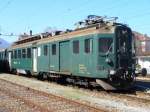 Triebwagen BDe 4/4  651 ( ex SBB BDe 4/4 1651 ) im Bahnhofsareal von Balsthal am 06.04.2007