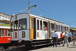 Der Motorwagen Nr. 6 wurde 1911 in Betrieb genommen und ist der älteste noch betriebsfähige Elektro-Zahnradtriebwagen der Welt. Hier steht der Motorwagen an der Endstation auf dem Rigi. Die Aufnahme stammt vom 19.07.2016. 