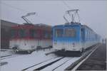 BDhe 4/4 22 (VRB) und BDhe 2/4 13 (ARB) in Rigi Kulm.