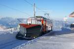 BDhe 2/4 2 mit X 102 auf Rigi Kulm am 06.03.2008