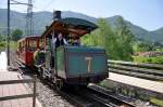 Dampfloktreffen Goldau 24.Mai 2009. Nach vier Minuten kommt Lok Nr.7 zur Station Goldau A4 zurck, da es an den beiden Festtagen nur Pendelfahrten gibt.