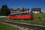Bhe 2/4 3 verlsst am 17.8.12 Rigi Staffel in Richtung Rigi  Kulm.