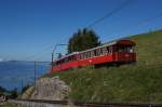Bhe 2/4 1 schiebt am 17.8.12 den Vorstellwagen B 16 von Rigi Staffel Richtung Rigi Kulm.