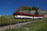BDhe 4/4 21 und Bt 31 fahren am 17.8.12 von Rigi Kulm Richtung Rigi Staffel.
