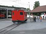 Lok 18 der Viznau Rigibahn auf der Drehscheibe in Vitznau am 31.August 2011