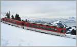 BDhe 4/4 21 und Bt zwischen Rigi Kulm und Staffel.